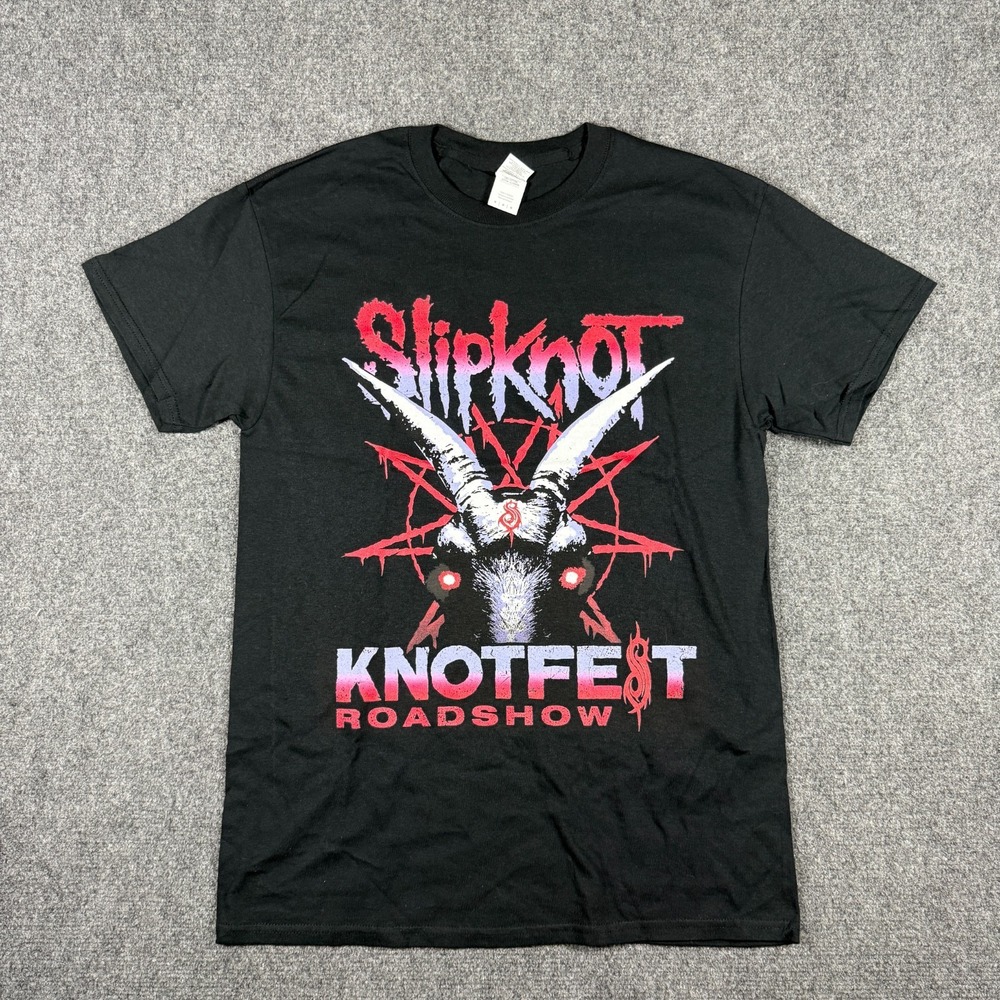 NWOT 2020 Slipknot Knotfest Roadshow Tour Tee Adult Medium Black Metal Rock Band